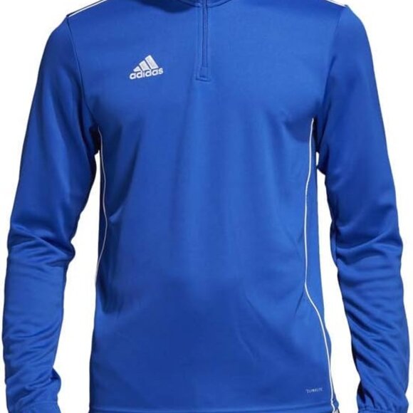 Men's Adidas CORE 18TOP SWEATSHIRT BLUE CV3998 XS - Picture 6 of 8
